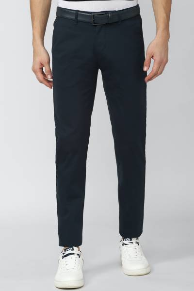 PETER ENGLAND Slim Fit Men Blue Trousers