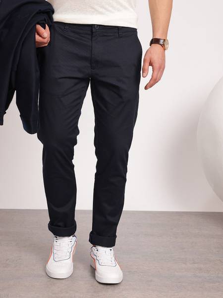 NAUTICA Slim Fit Men Blue Trousers