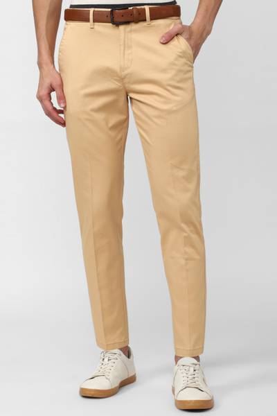 PETER ENGLAND Regular Fit Men Beige Trousers