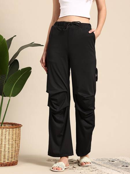 Mast & Harbour Regular Fit Women Black Trousers
