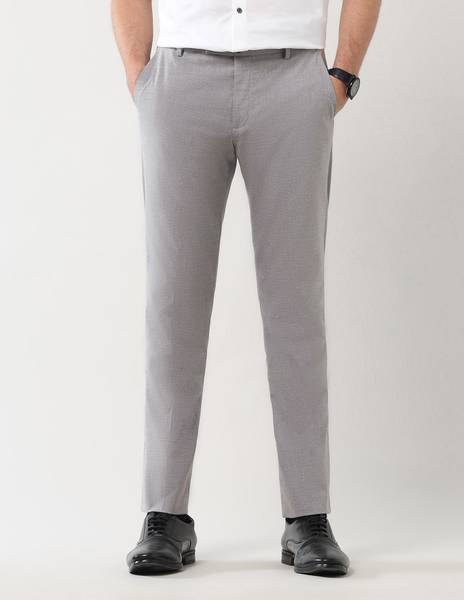 ARROW Regular Fit Men Grey Trousers