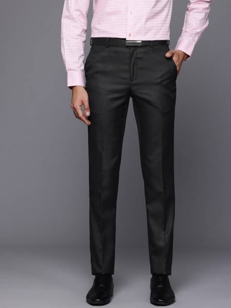 Raymond Slim Fit Men Black Trousers