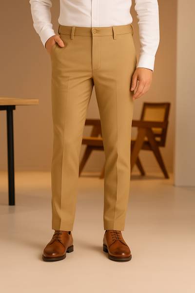 The Revenant Slim Fit Men Khaki Trousers