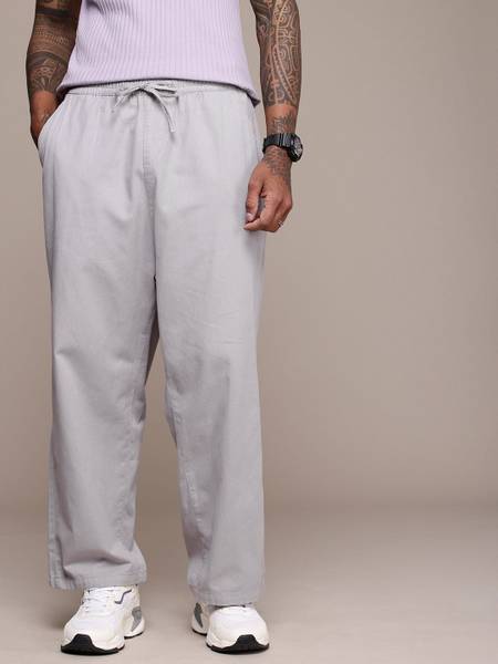 Roadster Loose Fit Men Grey Trousers