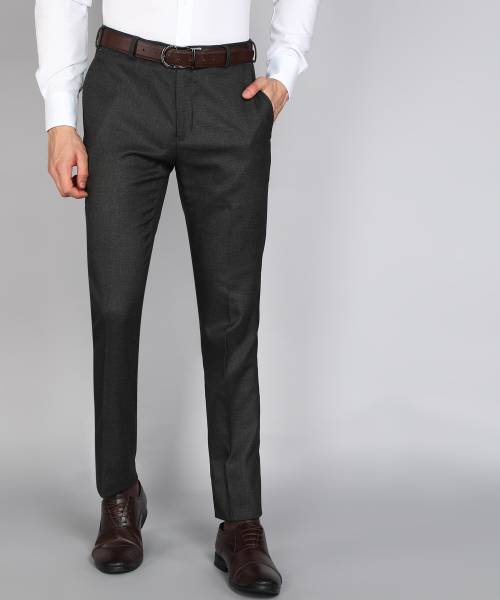 Raymond Slim Fit Men Grey Trousers
