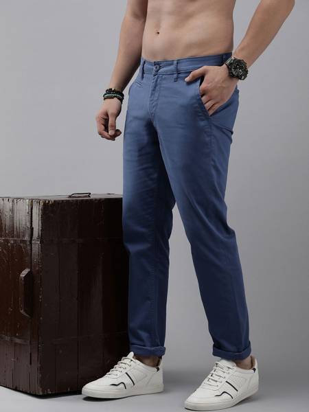 Roadster Slim Fit Men Blue Trousers