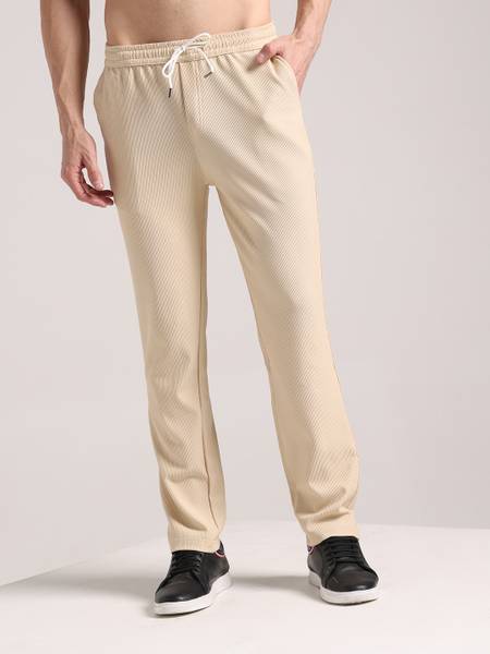 INDICLUB Relaxed Men Beige Trousers