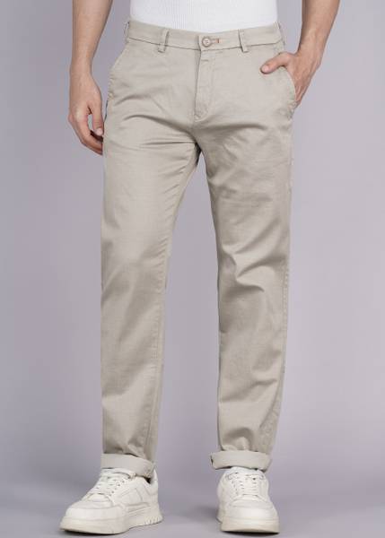 KILLER Slim Fit Men Beige Trousers