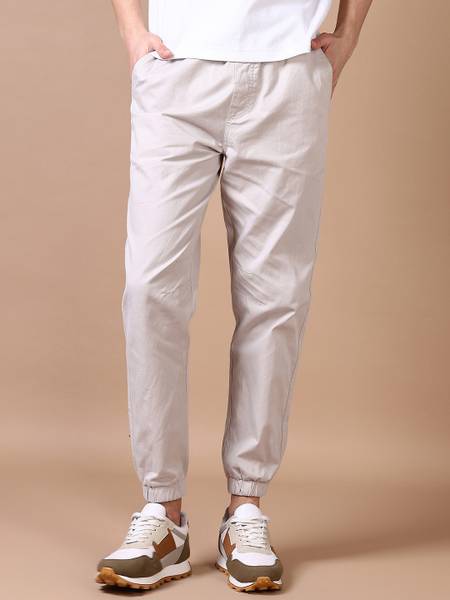 V-MART Regular Fit Men Beige Trousers