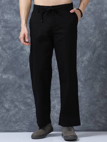 Roadster Relaxed Men Black Trousers