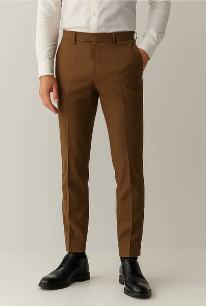 FEARLESS Slim Fit Men Brown Trousers