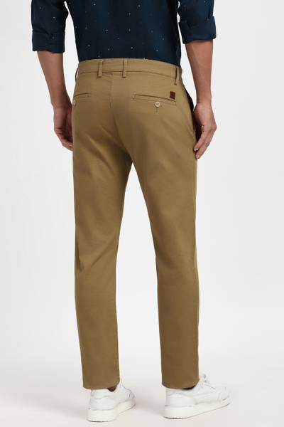 PETER ENGLAND Regular Fit Men Khaki Trousers