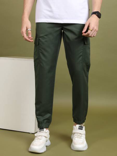 HIGHLANDER Regular Fit Men Dark Green Trousers