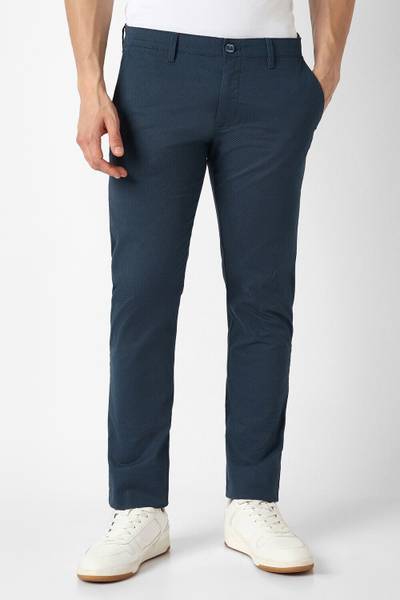 PETER ENGLAND Skinny Fit Men Blue Trousers