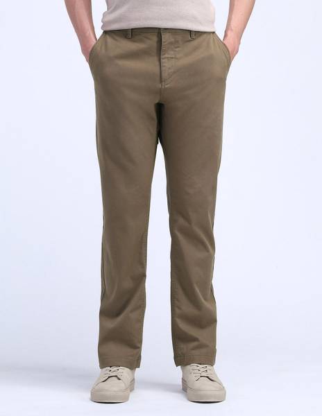 FLYING MACHINE Slim Fit Men Brown Trousers