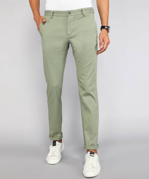 Arrow Sport Slim Fit Men Green Trousers