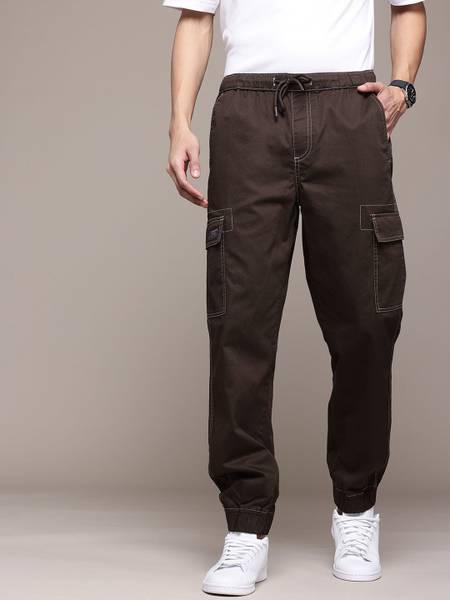 Roadster Relaxed Men Brown Trousers
