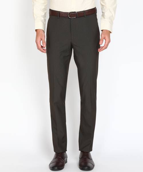 PETER ENGLAND Slim Fit Men Black Trousers
