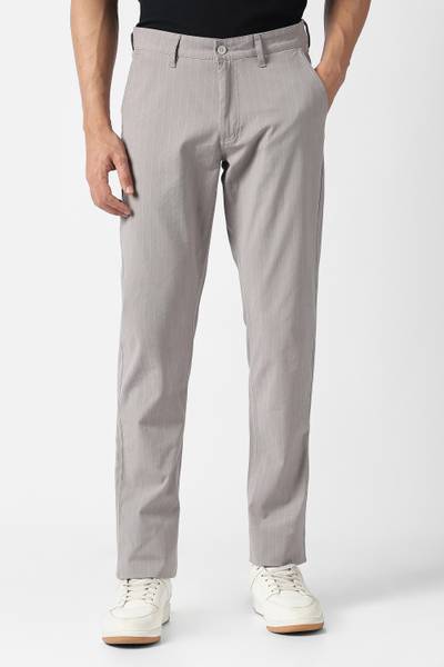 VAN HEUSEN SPORT Slim Fit Men Grey Trousers