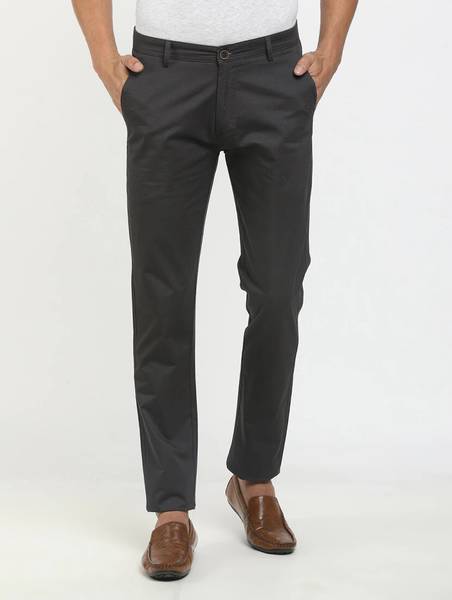 Tanip Slim Fit Men Grey Trousers