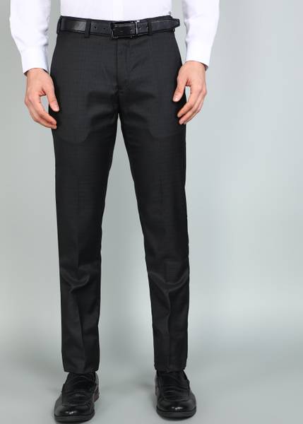 Raymond Slim Fit Men Black Trousers
