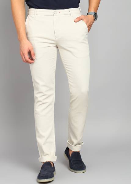 KILLER Slim Fit Men Cream Trousers