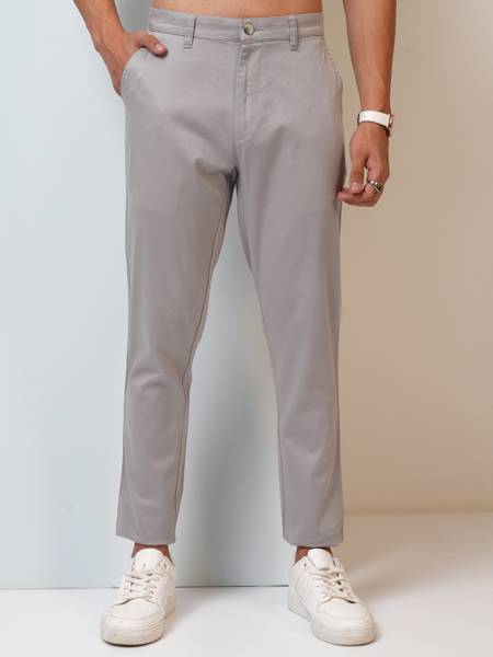 HIGHLANDER Tapered Men Grey Trousers