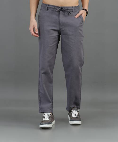CAZZBA Relaxed Men Grey Trousers