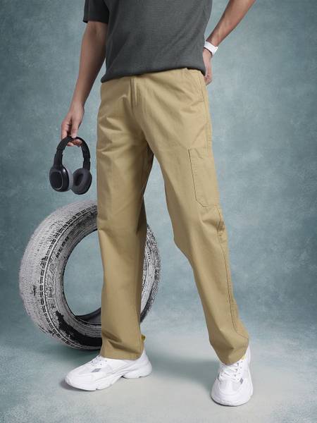 Roadster Straight Fit Men Brown Trousers