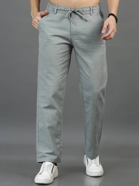 CAZZBA Relaxed Men Grey Trousers