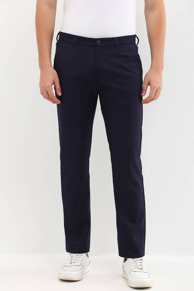 Allen Solly Slim Fit Men Blue Trousers