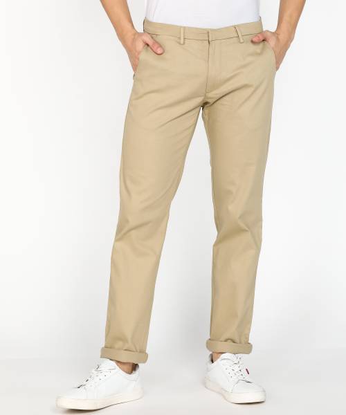 PETER ENGLAND Slim Fit Men Khaki Trousers