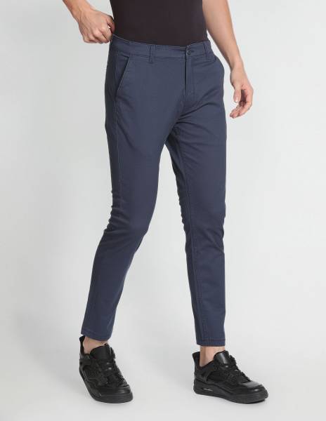 FLYING MACHINE Tapered Men Blue Trousers