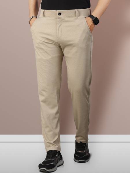 VeBNoR Regular Fit Men Beige Trousers