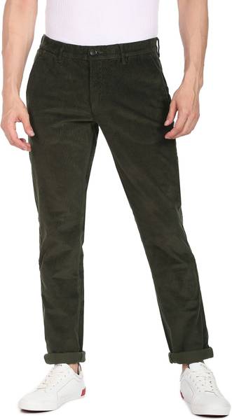 U.S. POLO ASSN. Slim Fit Men Green Trousers