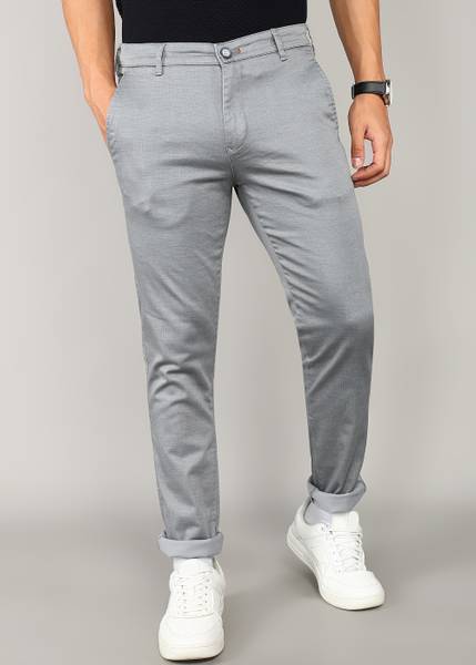 KILLER Slim Fit Men Grey Trousers