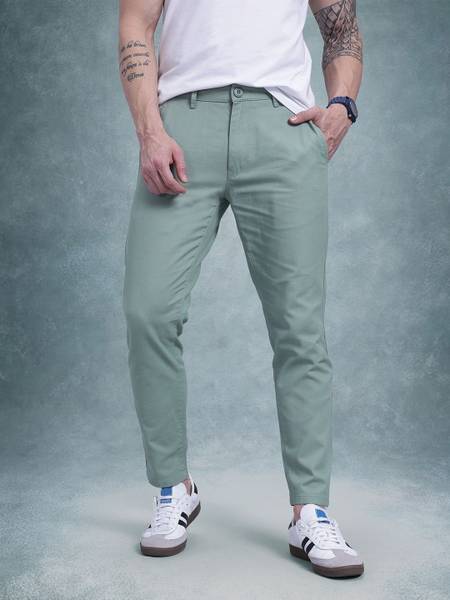 Roadster Regular Fit Men Green Trousers