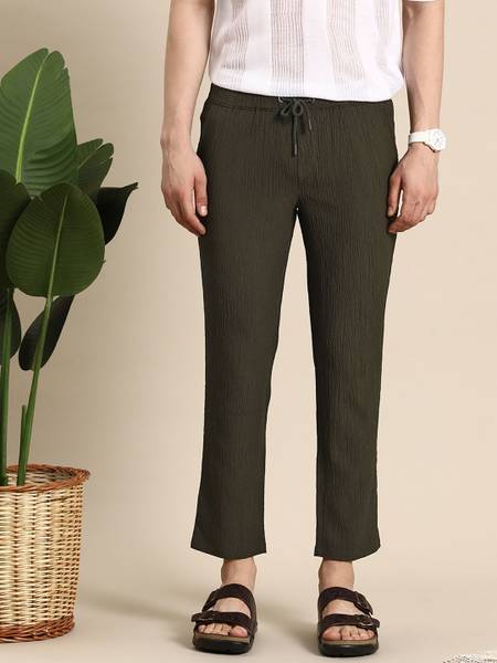 Mast & Harbour Regular Fit Men Green Trousers