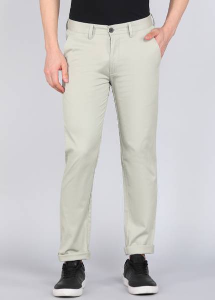 PETER ENGLAND Regular Fit Men Green Trousers