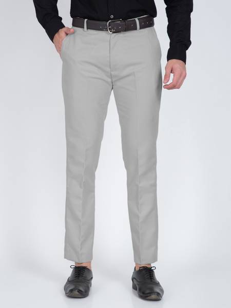 CYPHUS Regular Fit Men Grey Trousers