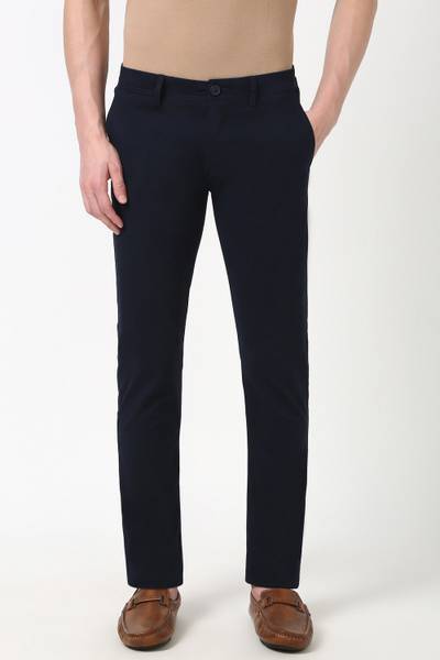 PETER ENGLAND Skinny Fit Men Blue Trousers