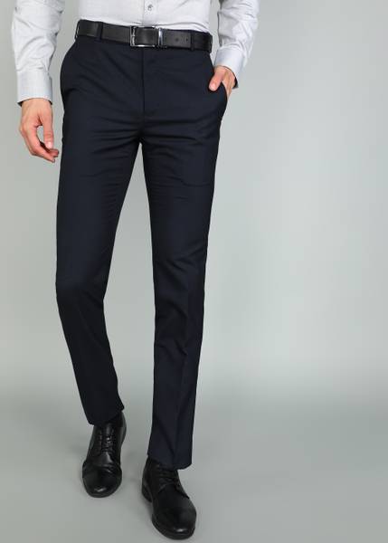 Raymond Slim Fit Men Dark Blue Trousers