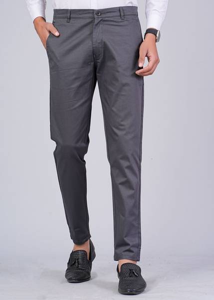 METRONAUT Regular Fit Men Grey Trousers