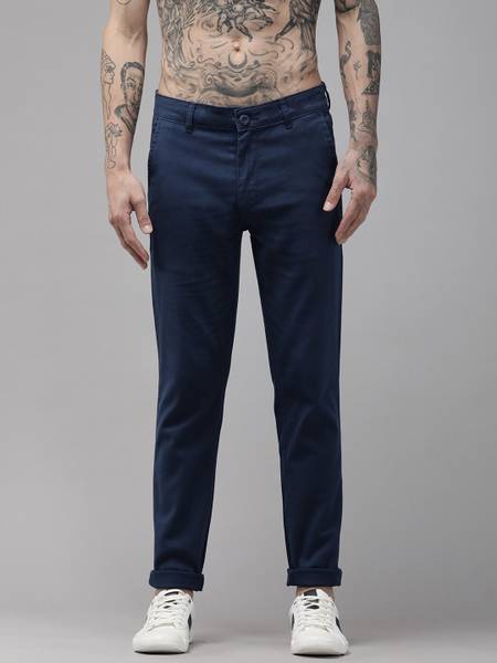 Roadster Slim Fit Men Blue Trousers