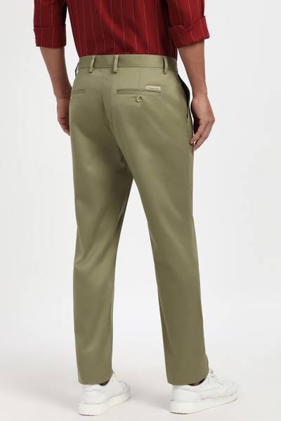 PETER ENGLAND Regular Fit Men Green Trousers