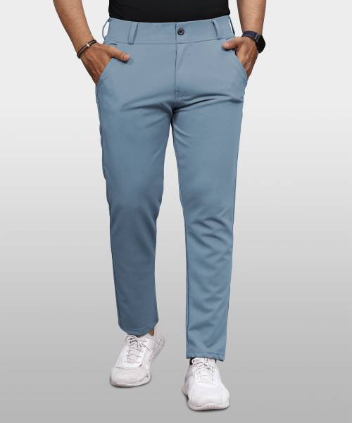 VeBNoR Regular Fit Men Light Blue Trousers