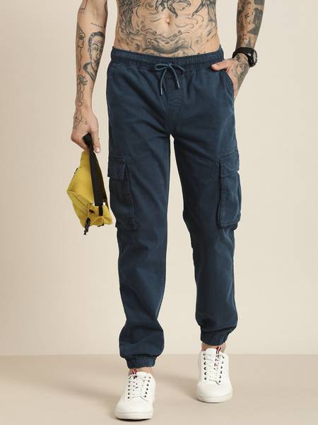 HERE&NOW Regular Fit Men Blue Trousers