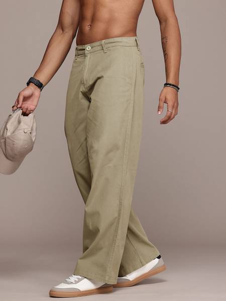 Roadster Regular Fit Men Green Trousers