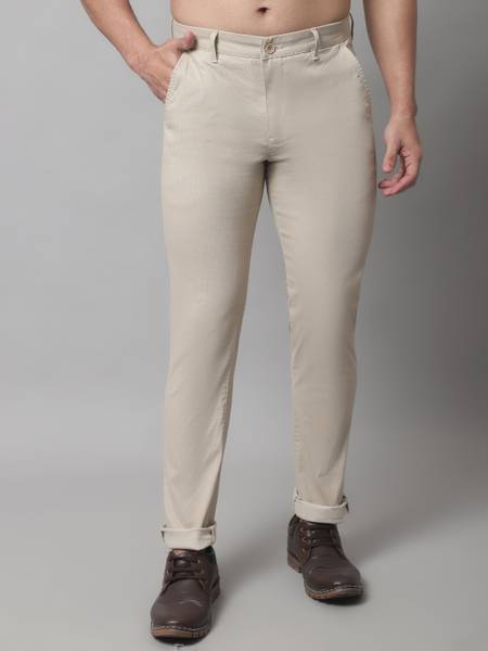 CANTABIL Regular Fit Men Beige Trousers