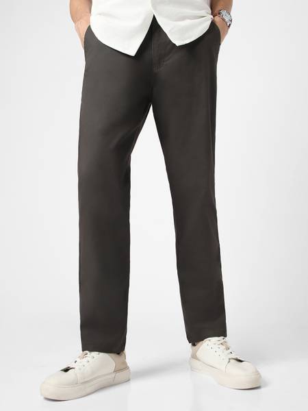 Urbano Fashion Regular Fit Men Grey Trousers